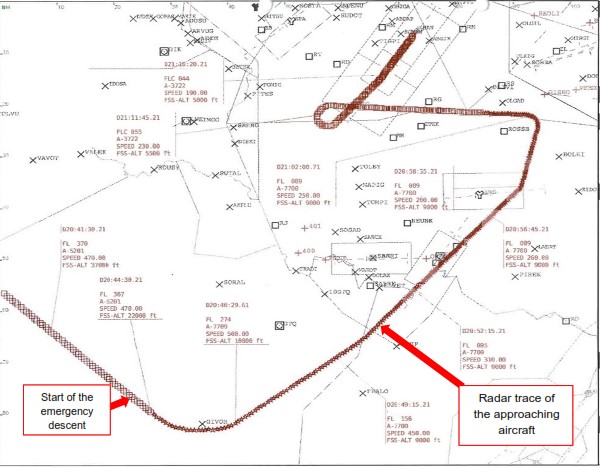 B738 SW of Metz 2018 gr track