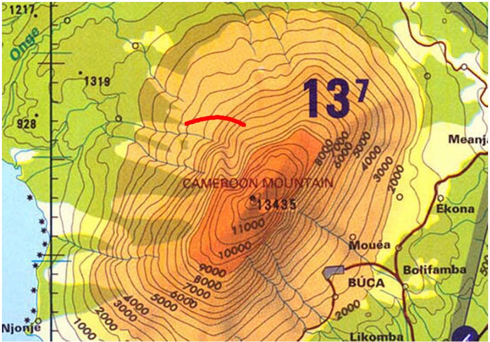 B772 near M Cameroon 2015 EGPWS ground track