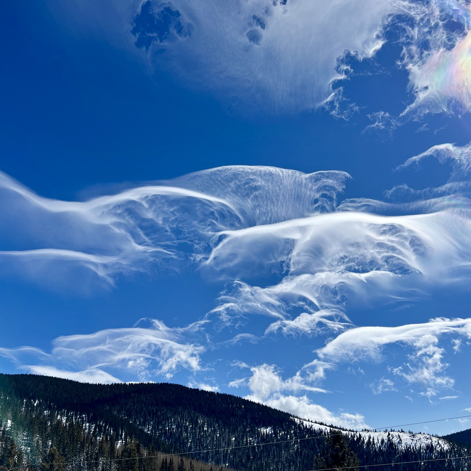 Supercillium cloud over Sangre de Christo mountains, New Mexico.